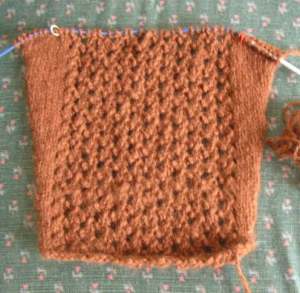 hand knit sleeve